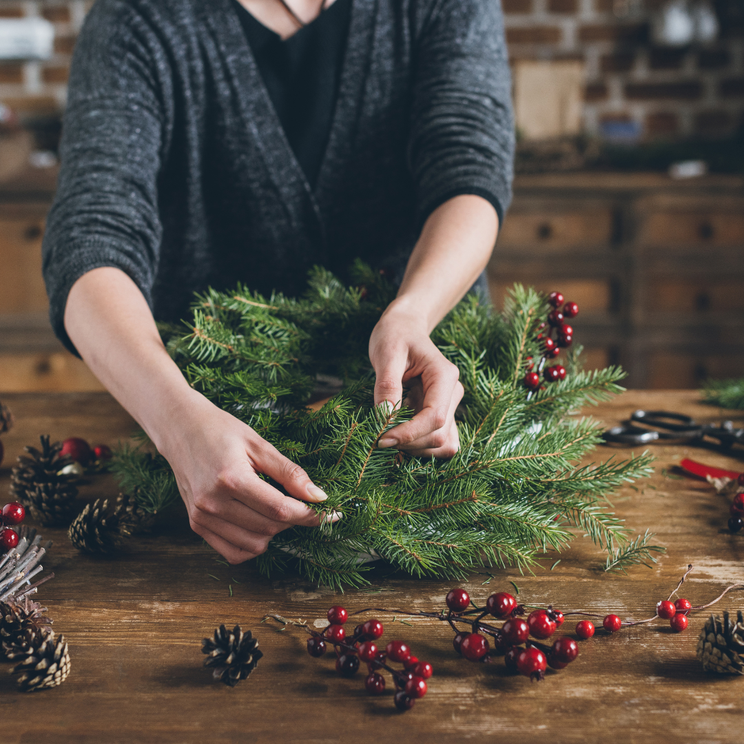 workshop kerstkrans maken